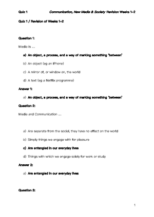 NM1101E Notes - Adapted from slides from Week 1-12 Lectures - Media ...