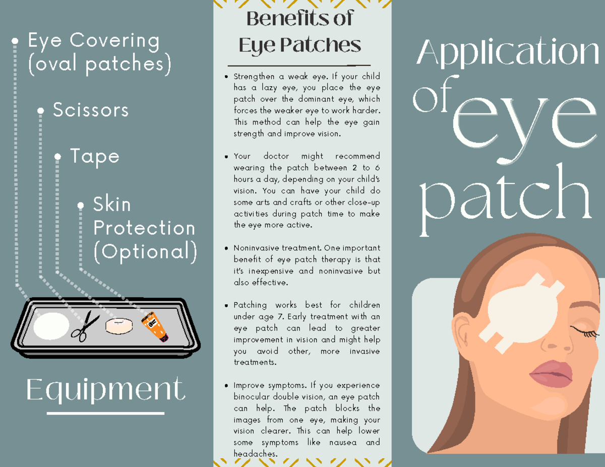 BSN3G-G2 (Eye Patch Pamphlet) - Eye Covering (oval patches) Scissors ...