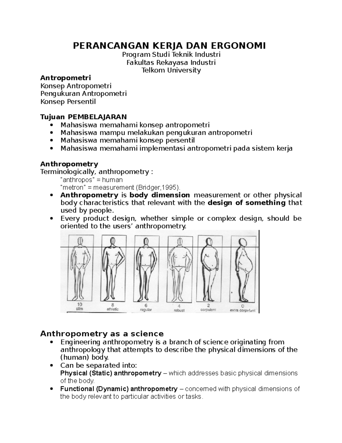 2. Ergonomi - Antropometri - PERANCANGAN KERJA DAN ERGONOMI Program ...