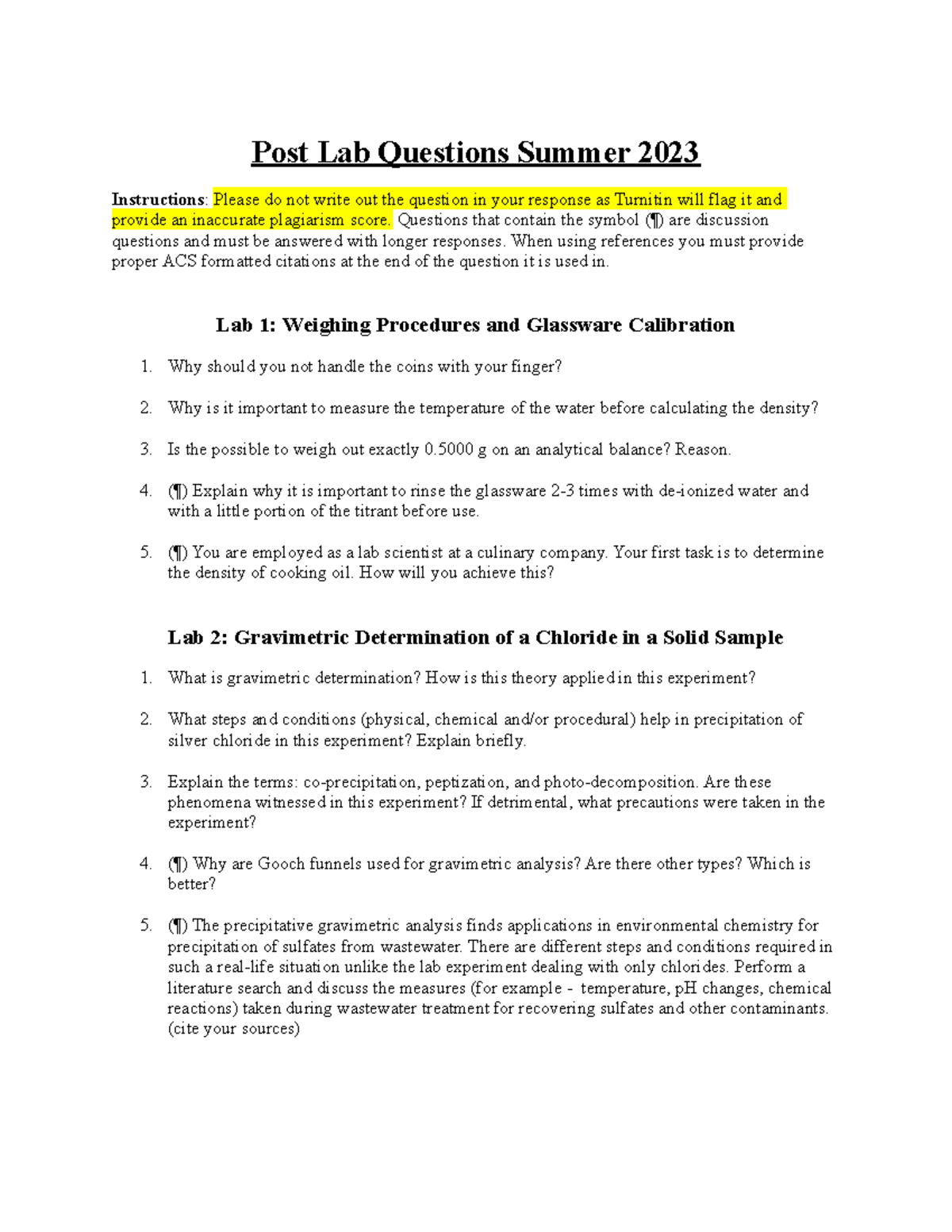 Post+Lab+Questions Summer 23 - Post Lab Questions Summer 2023 ...