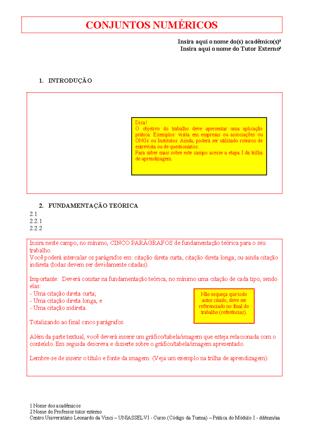 Modelo de Paper ABNT - aaaaaaaaaaaaaaa - Insira aqui o nome do(s ...