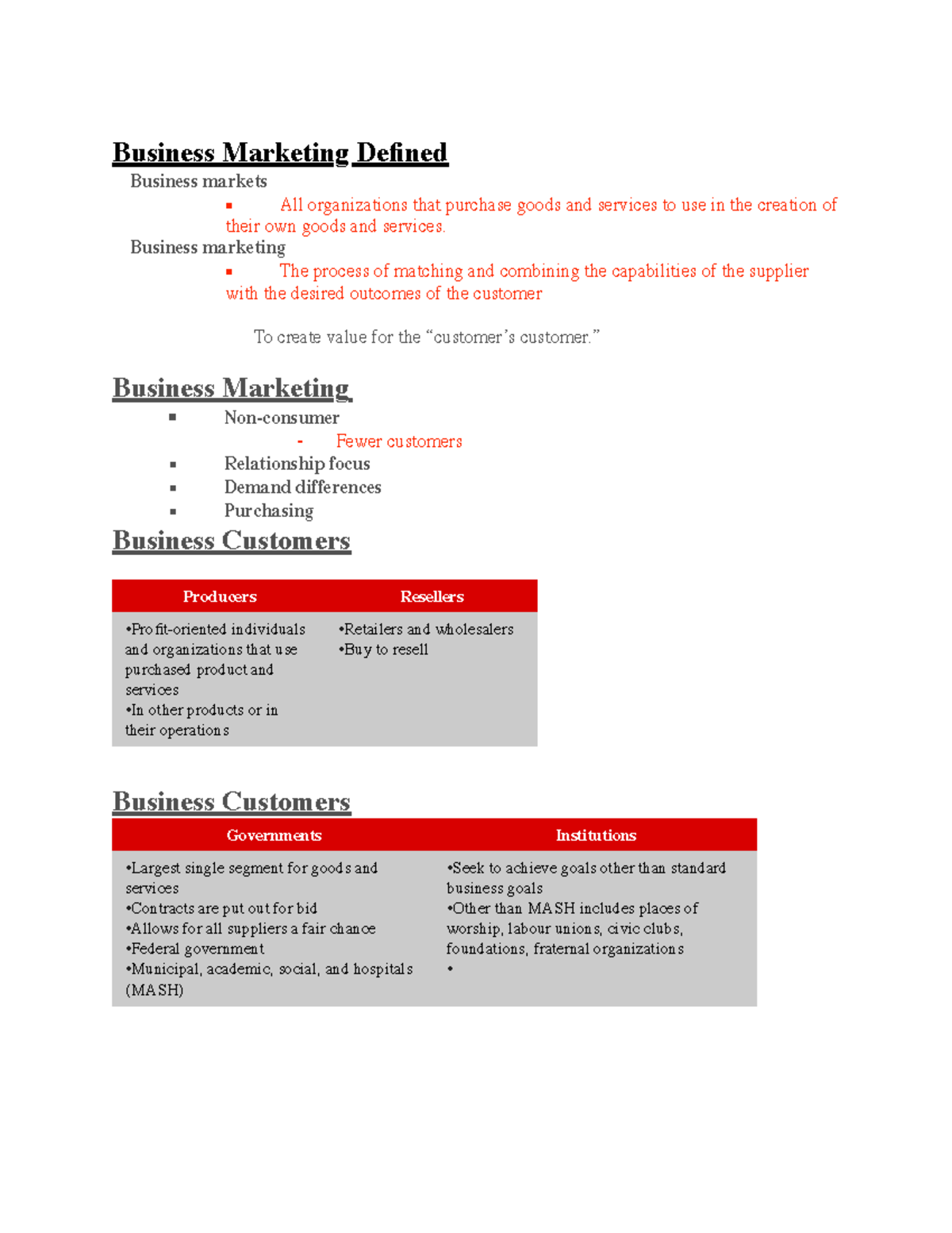 05S Business - Marketing lecture notes are written materials that ...