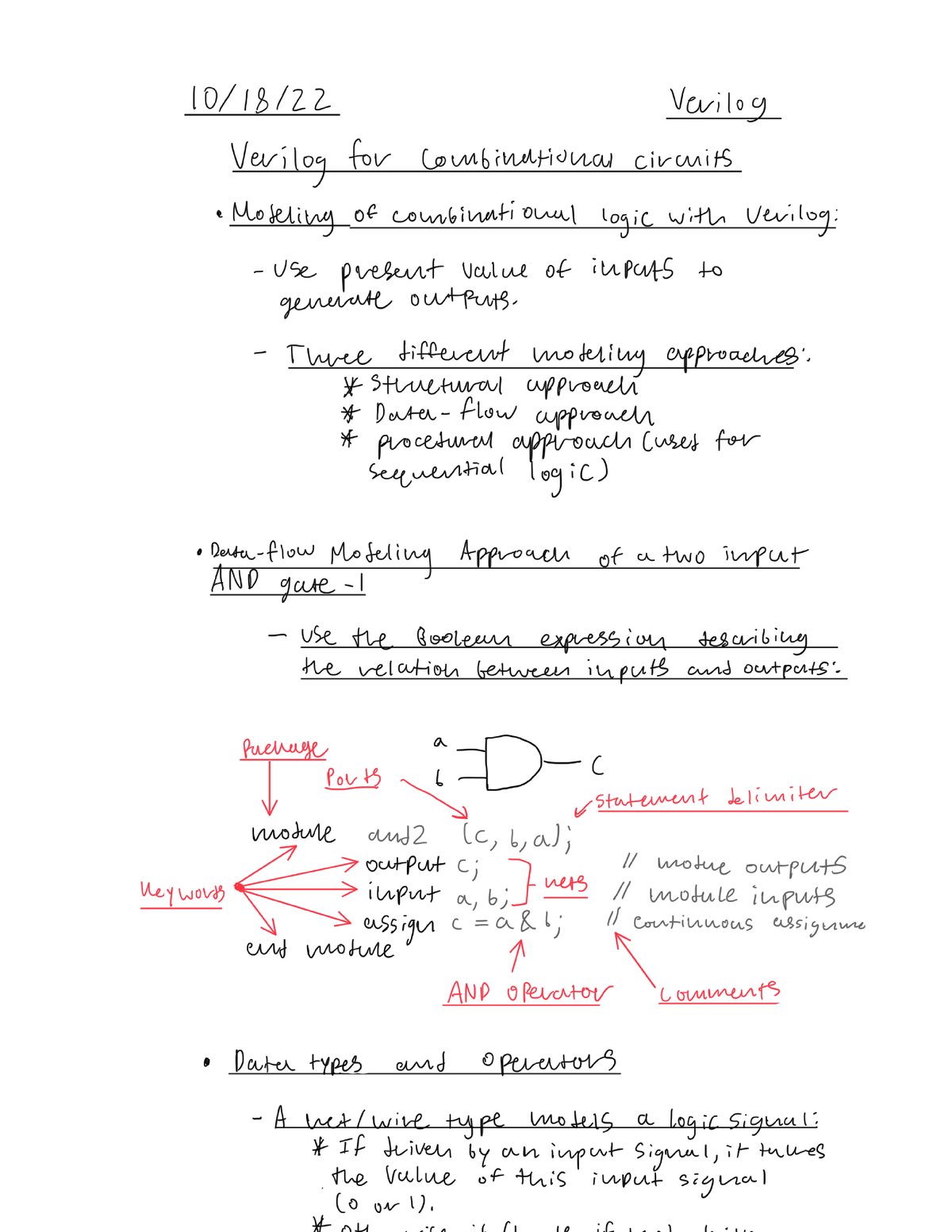 Verilog For Combinational Circuits - ECE 85 - Studocu