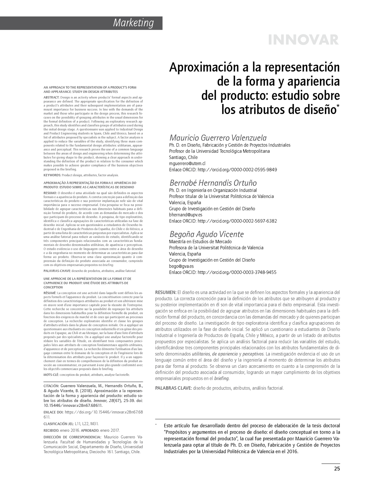 Aproximación a la representación de la forma y apariencia del producto ...