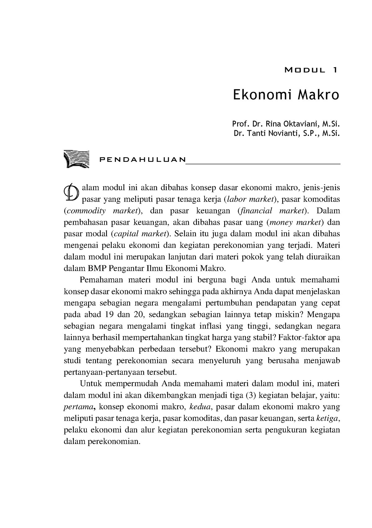 Ekonomi Makro - Modul 1 Ekonomi Makro Prof. Dr. Rina Oktaviani, M. Dr ...