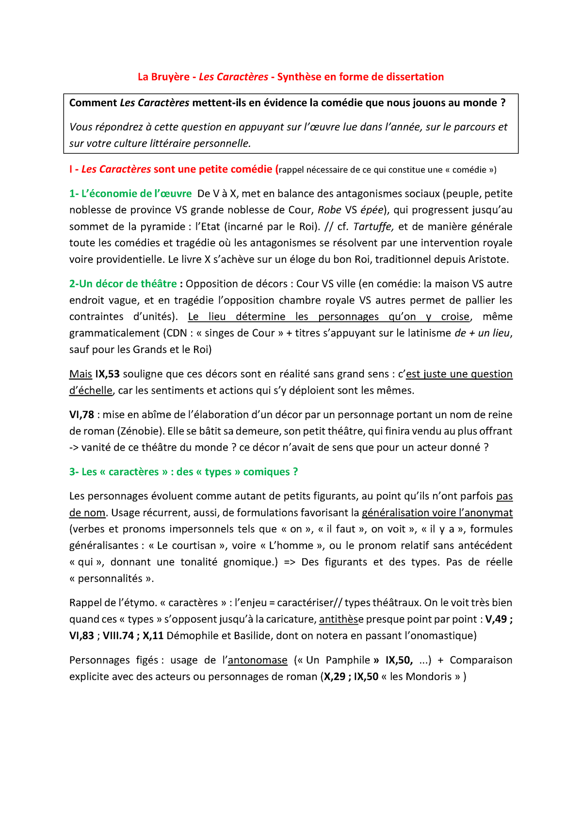 introduction dissertation la bruyere