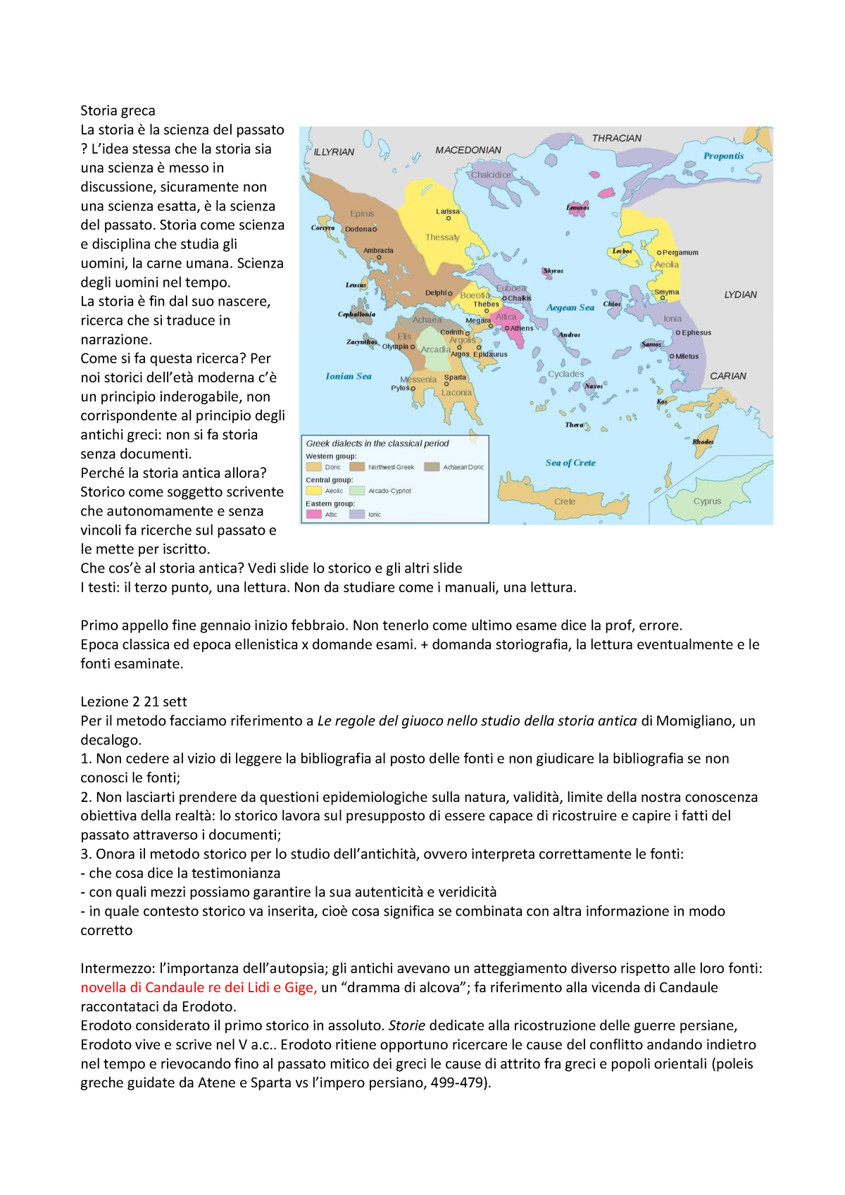 Storia Greca Pdf Appunti - Storia Greca La Storia è La Scienza Del ...