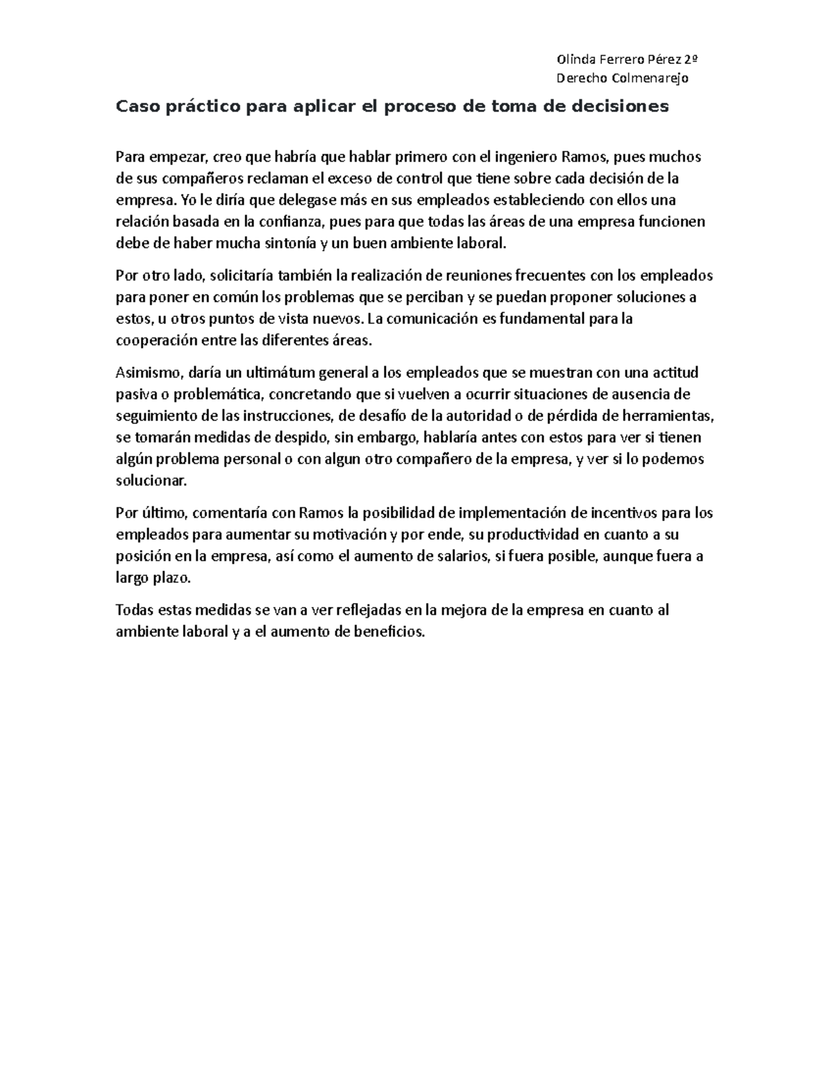 Caso Práctico Para Aplicar El Proceso De Toma De Decisiones - Olinda ...