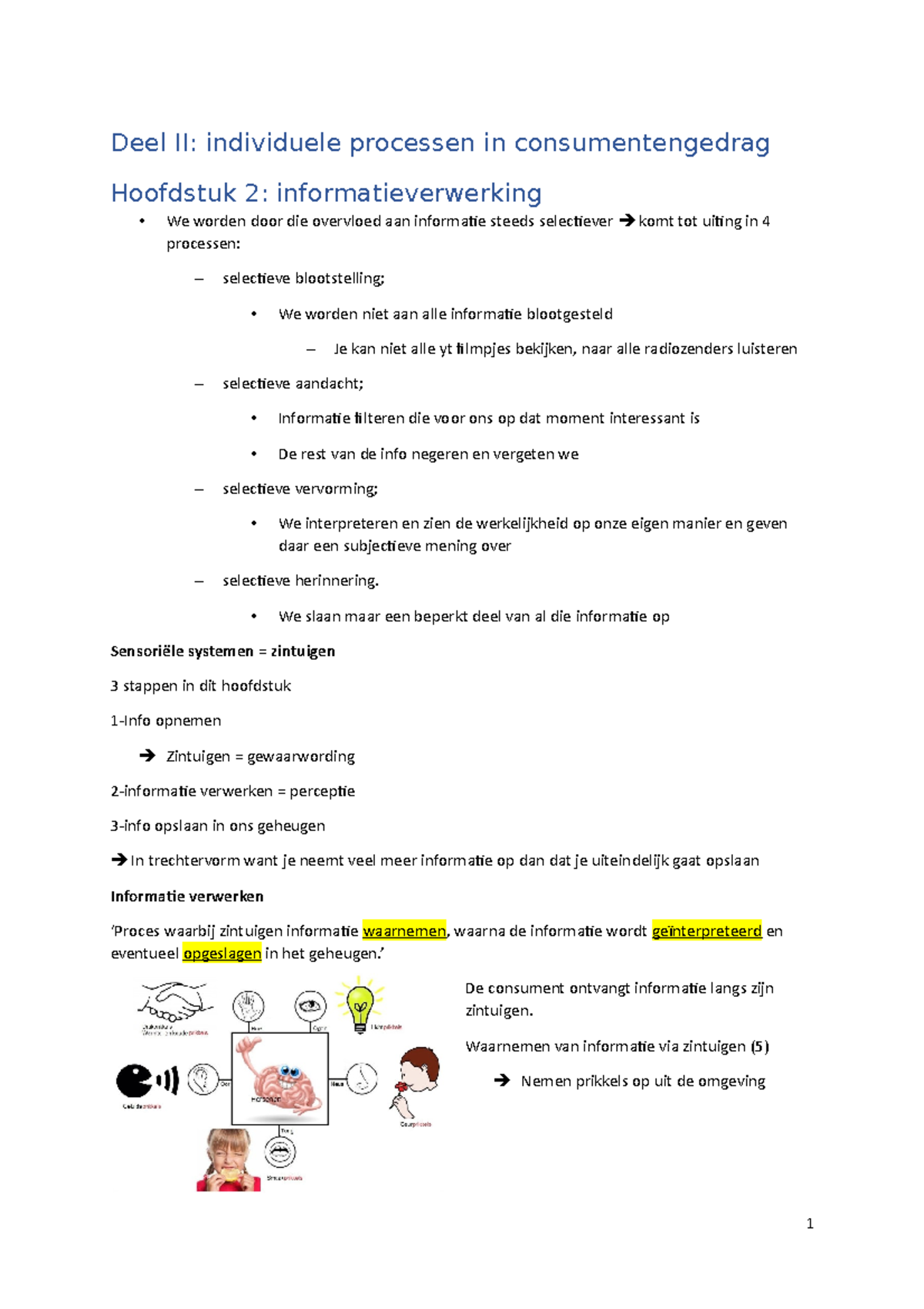 Samenvatting Consumentenpsychologie H2 Tot H10 2021 - 2022 - Deel II ...