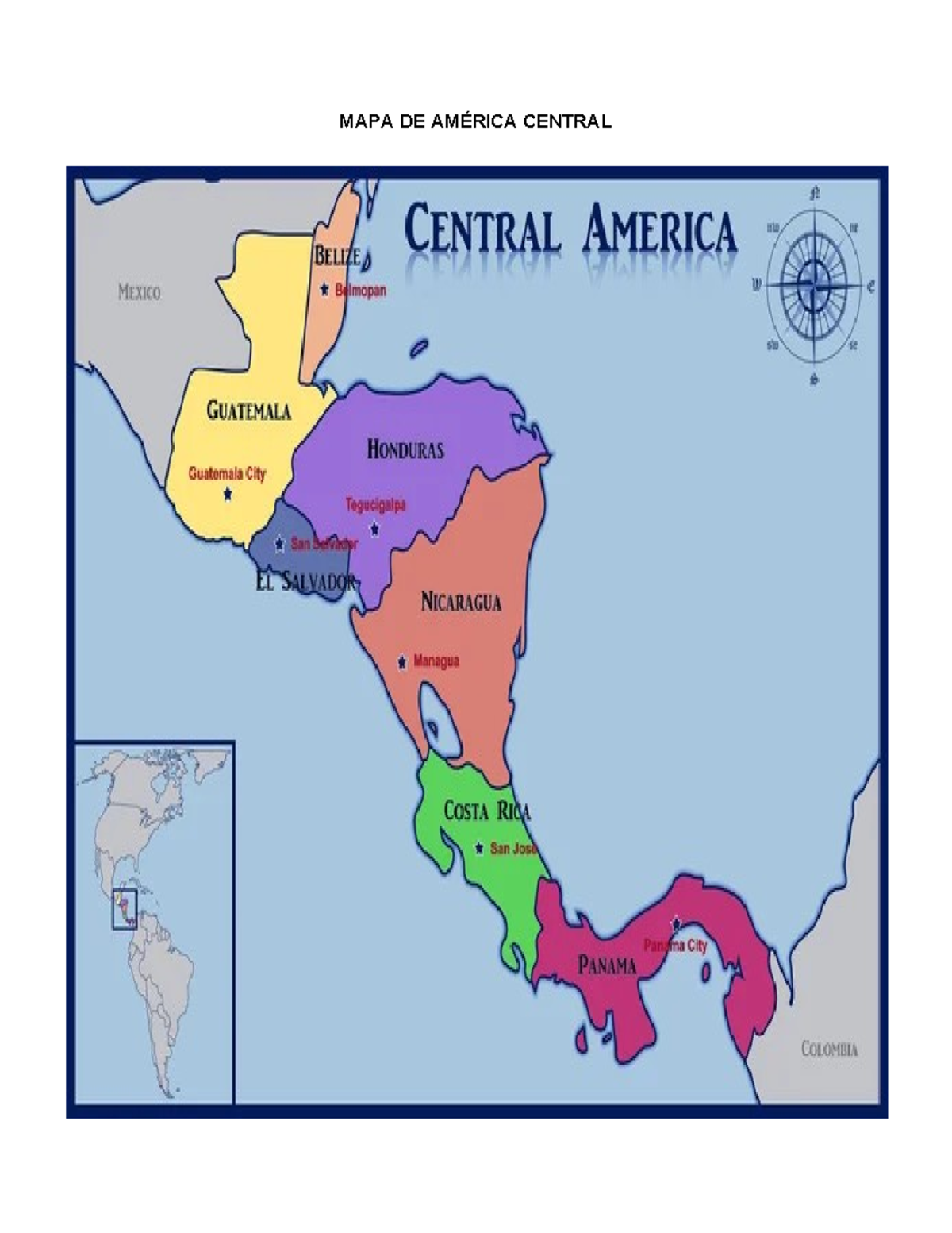 Mapas - MAPA DE AMÉRICA CENTRAL BELICE Belice es un país soberano de ...