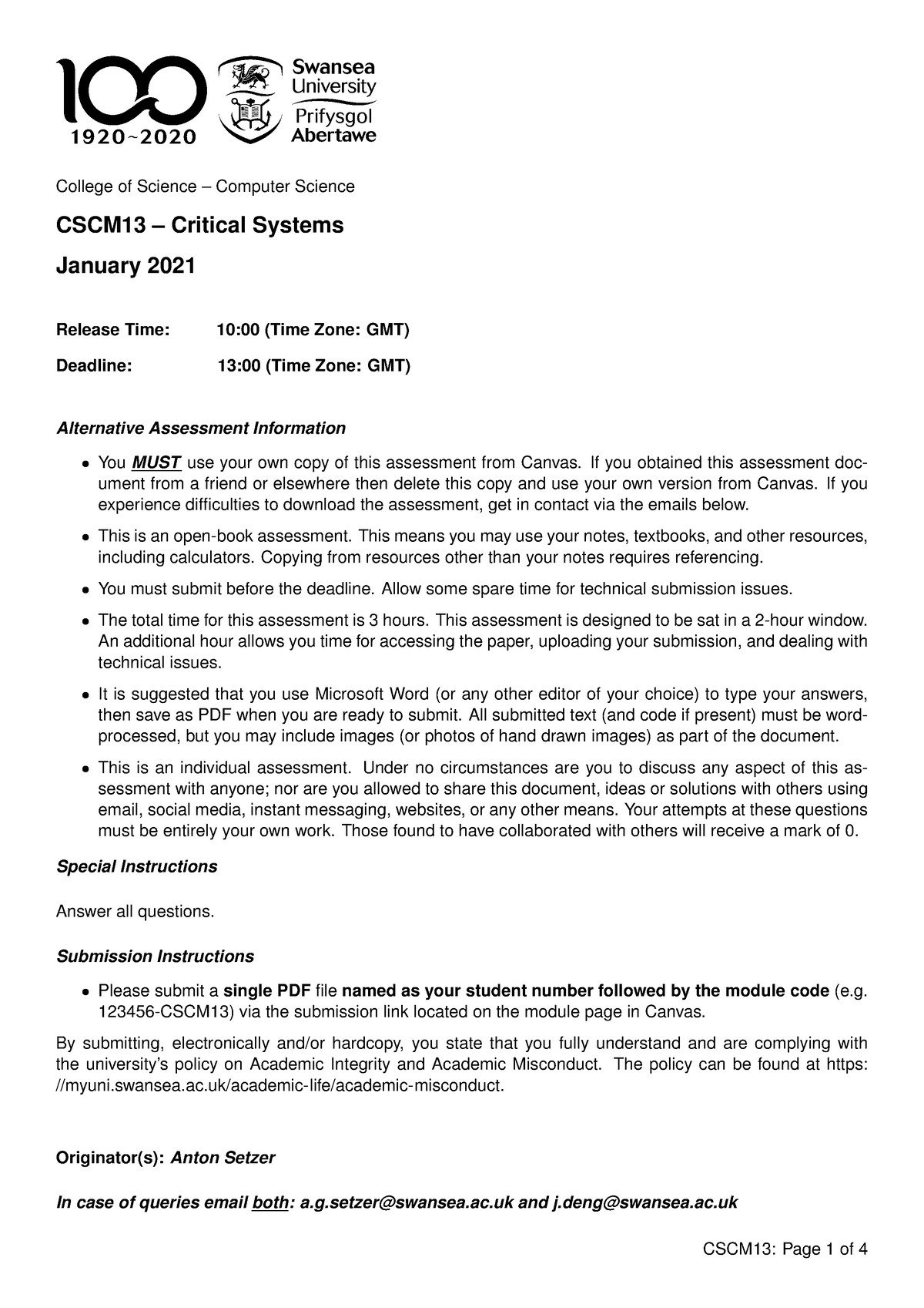 cscm13-2021-critical-systems-college-of-science-computer-science