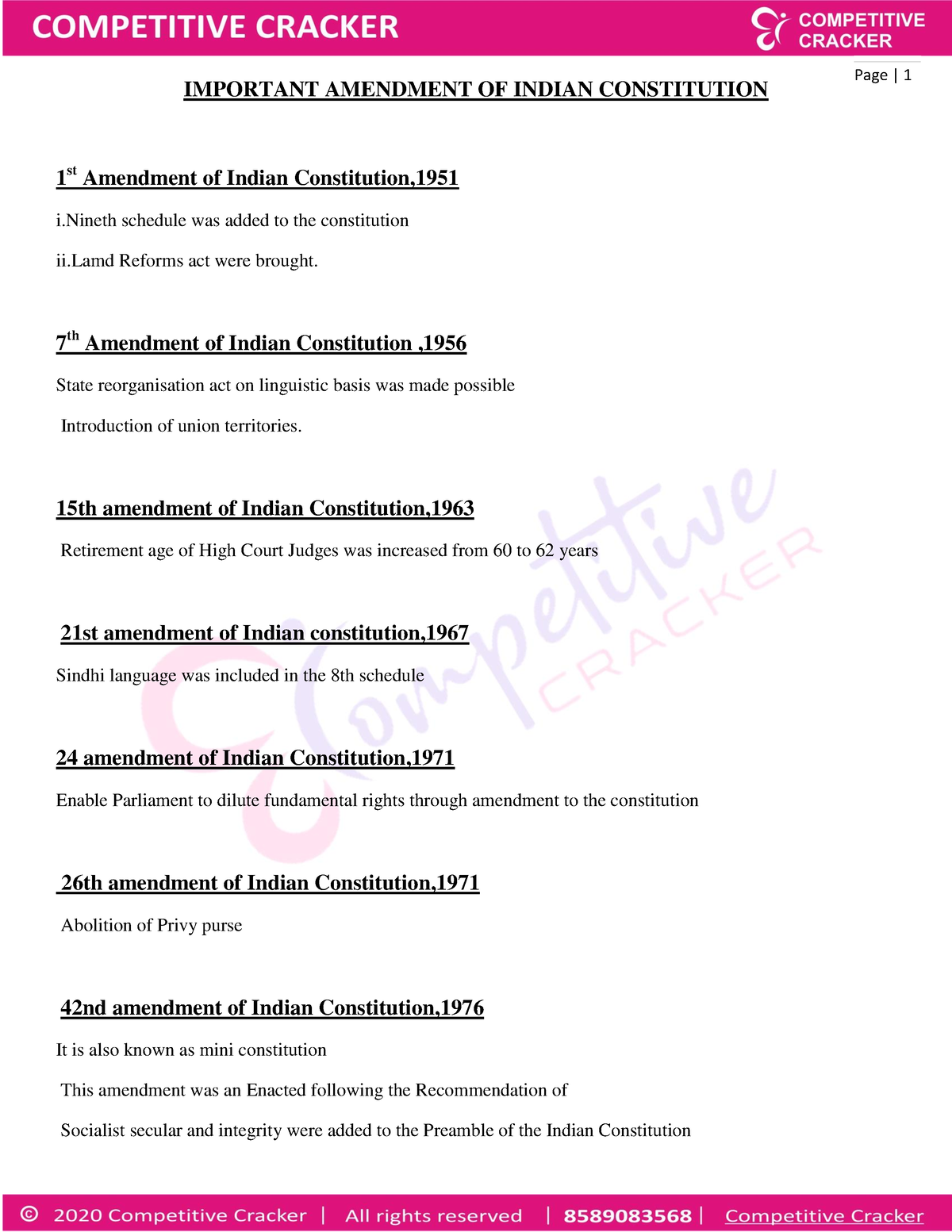 105 Constitutional Amendment Act - Srishti IAS