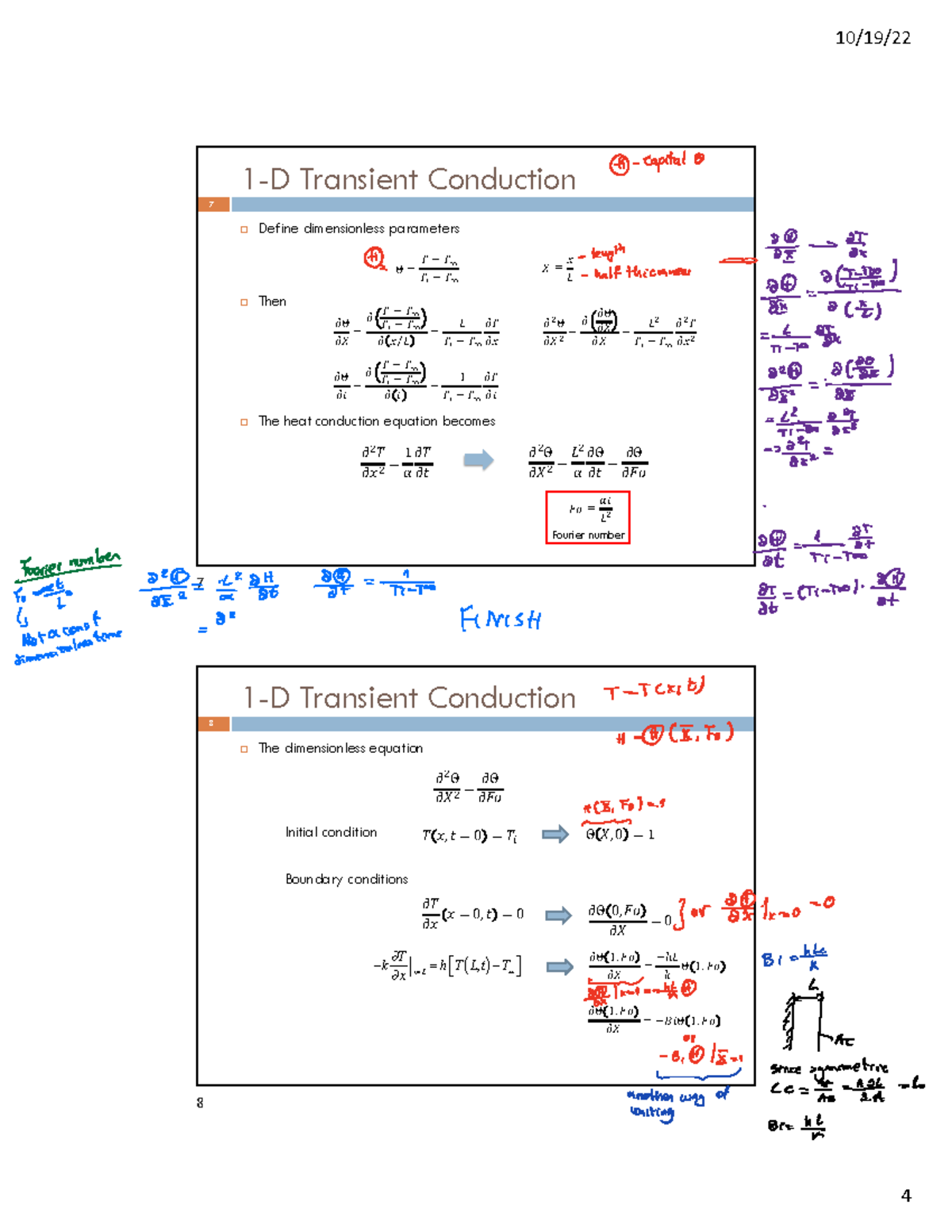 Pt2 Lecture 16 Transient Conduction Part 3 - 10/19/ 4 ̈ Define ...