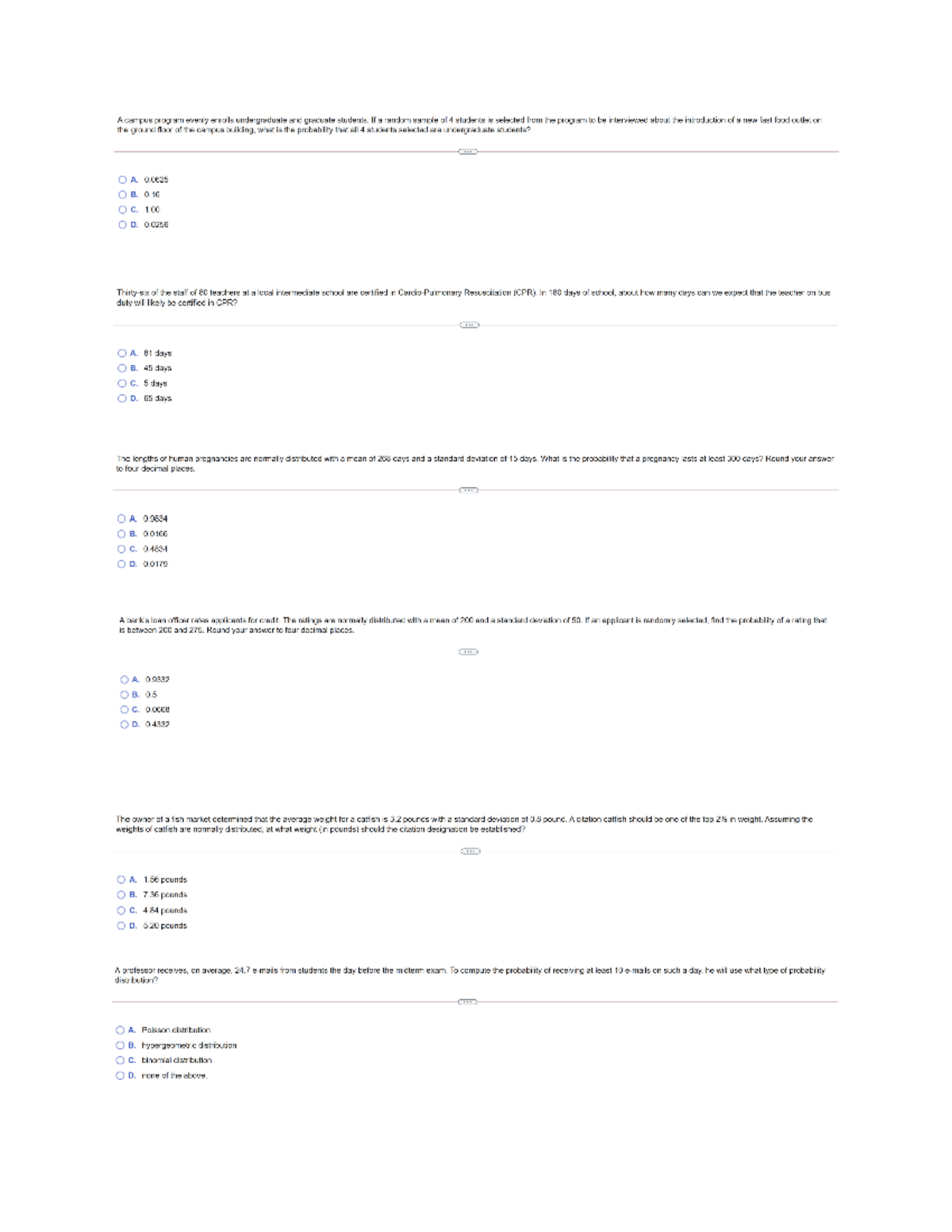 QMS Practice Questions - QMS202 - Toronto Met - Studocu