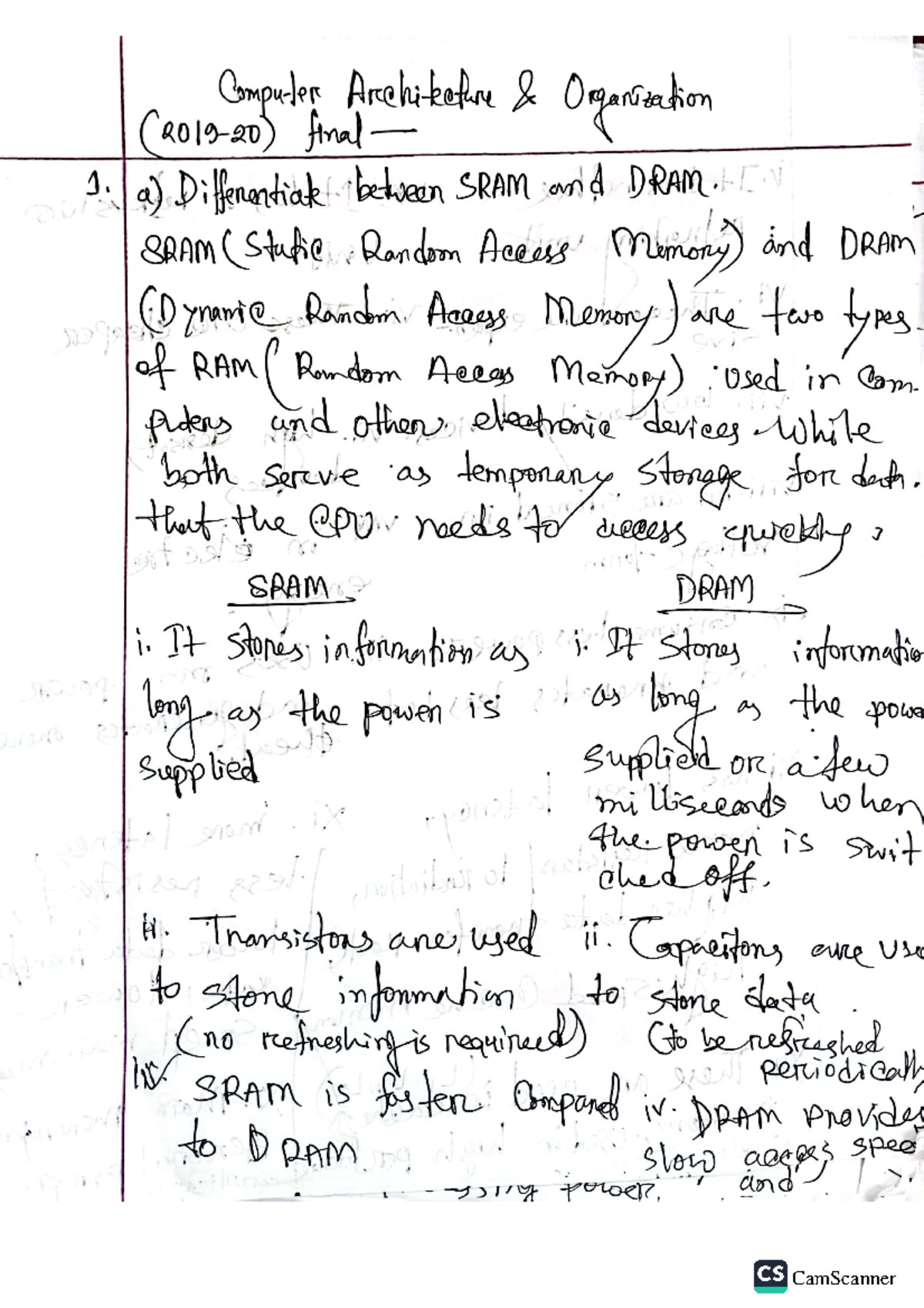 Emon Architecture 1 - final Computer Architecture Organization 1. a ...