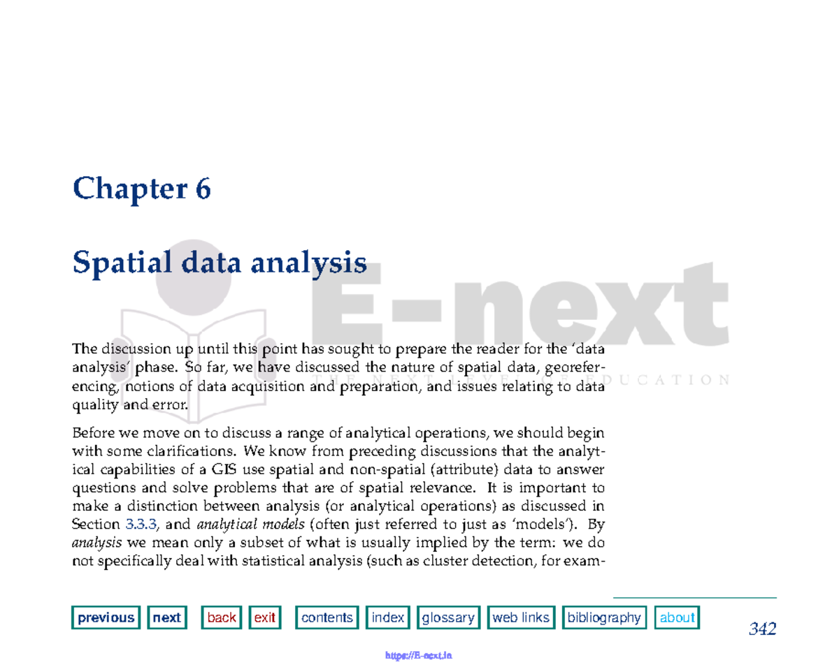 6-Spatial Data Analysis (E-next - Chapter 6 Spatial data analysis The ...