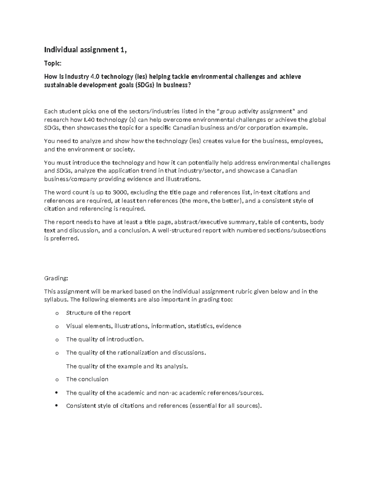 Individual assignment 1- CMPT(20%) - Individual assignment 1, Topic ...