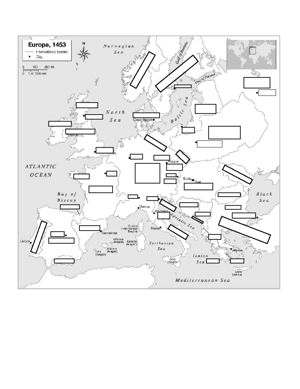 Practice map 1453 Quiz - yes - Europe, 1453 N Norwegian International ...