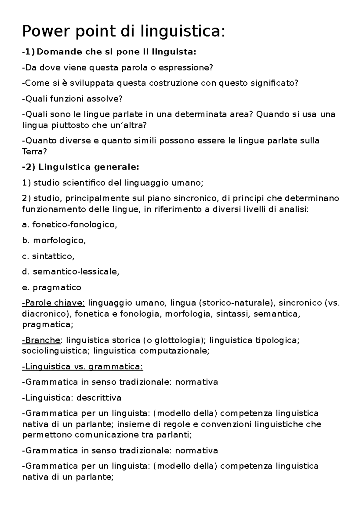 riassunti-power-point-linguistica-linguistica-generale-unibo-studocu