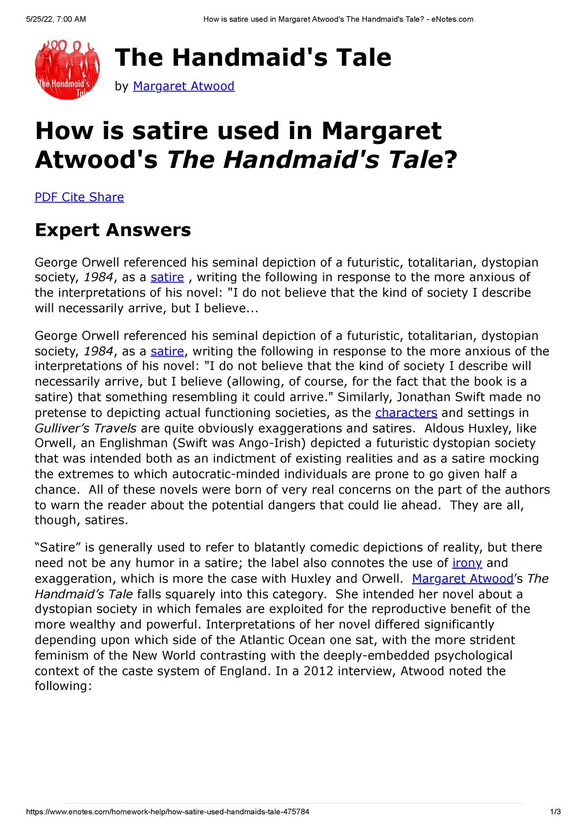 how-is-satire-used-in-margaret-atwood-s-the-handmaid-s-tale-e-notes