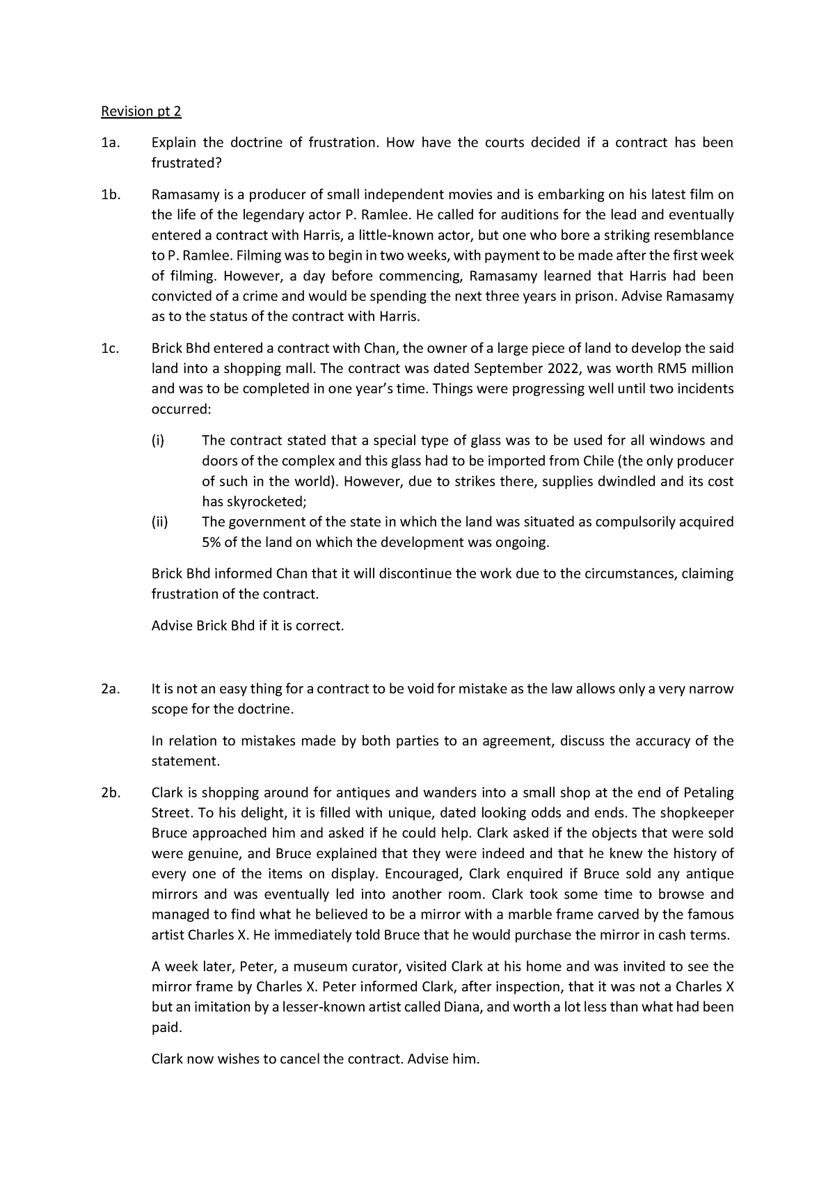 102B Rev Pt 2 - Find Notes And Summaries Here With Us - Revision Pt 2 1a. Explain The Doctrine ...