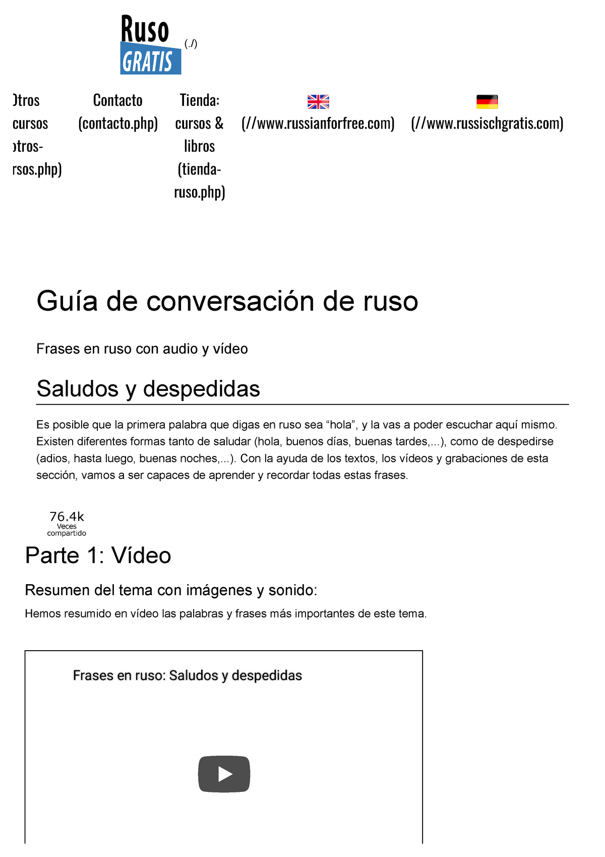 Guía de conversación de ruso Saludos y despedidas - Sociología de la  Comunicacion - Studocu