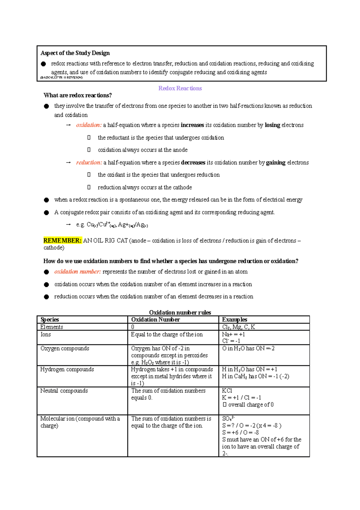 Galvanic cells Fundamental principles of galvanic cells + key