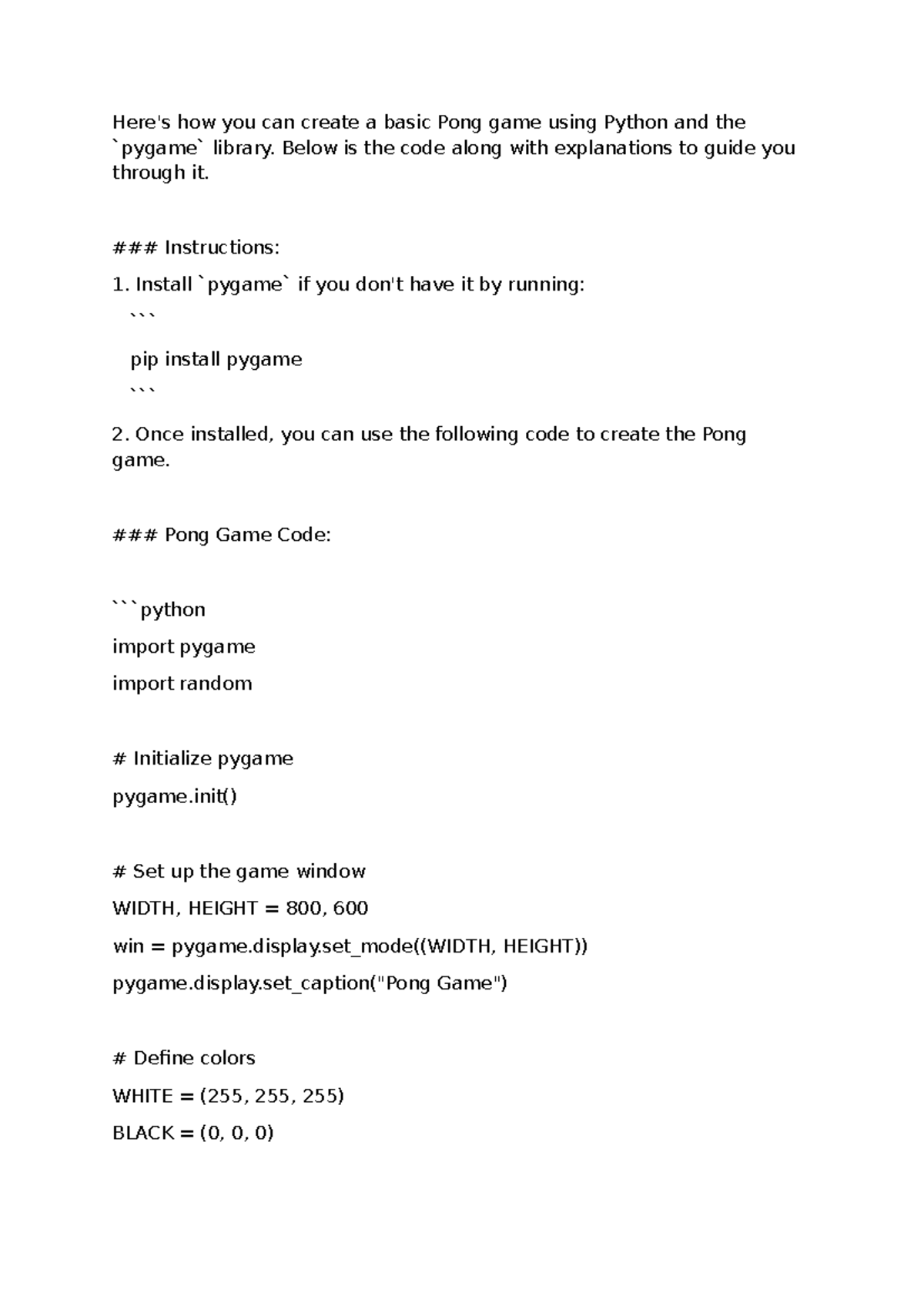 Pong game creation - How to create a simple pong game - Here's how you ...