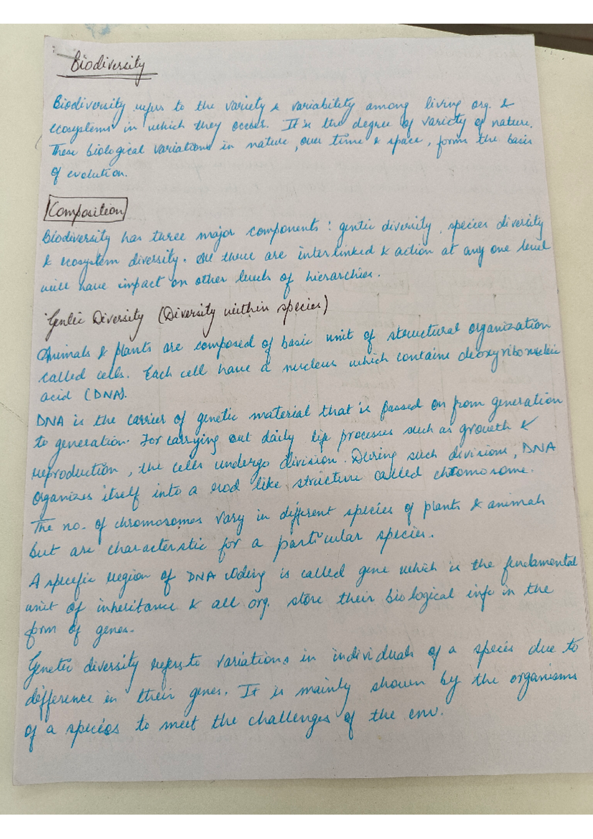 EVS notes - Bachelors of Business Administration - Studocu