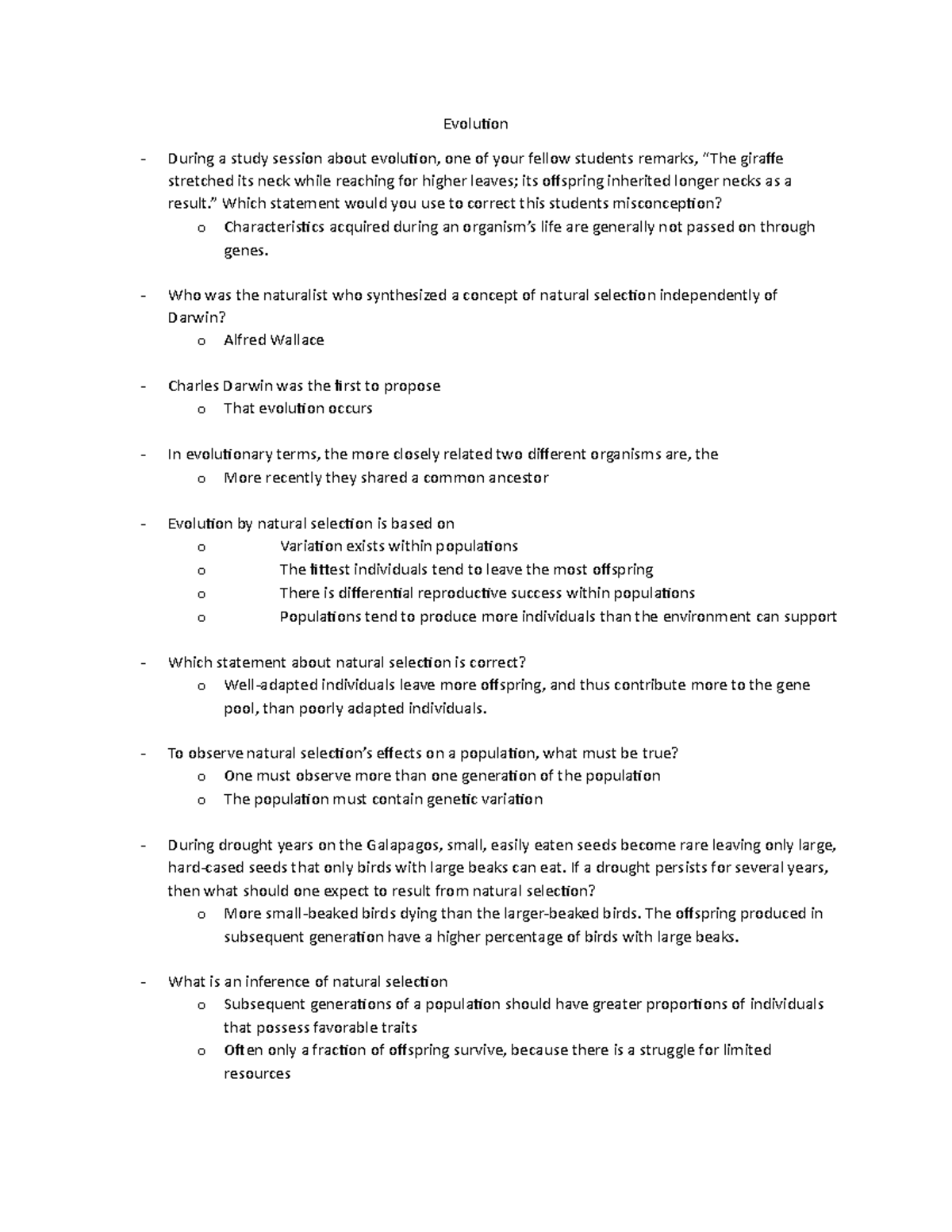 Evolution - Evolution During a study session about evolution, one of ...