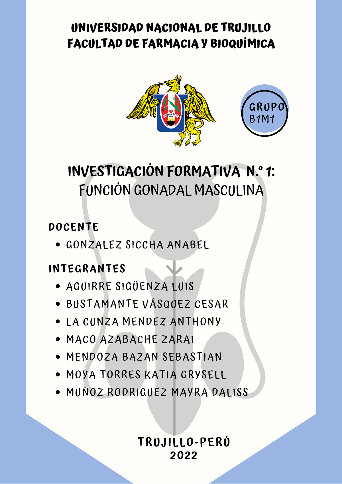 IF N°2- Función Gonadal Masculina - UNIVERSIDAD NACIONAL DE TRUJILLO ...