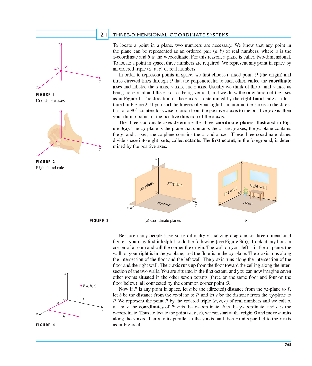 Math Ch 12-1 - Math Work - THREE-DIMENSIONAL COORDINATE SYSTEMS To ...