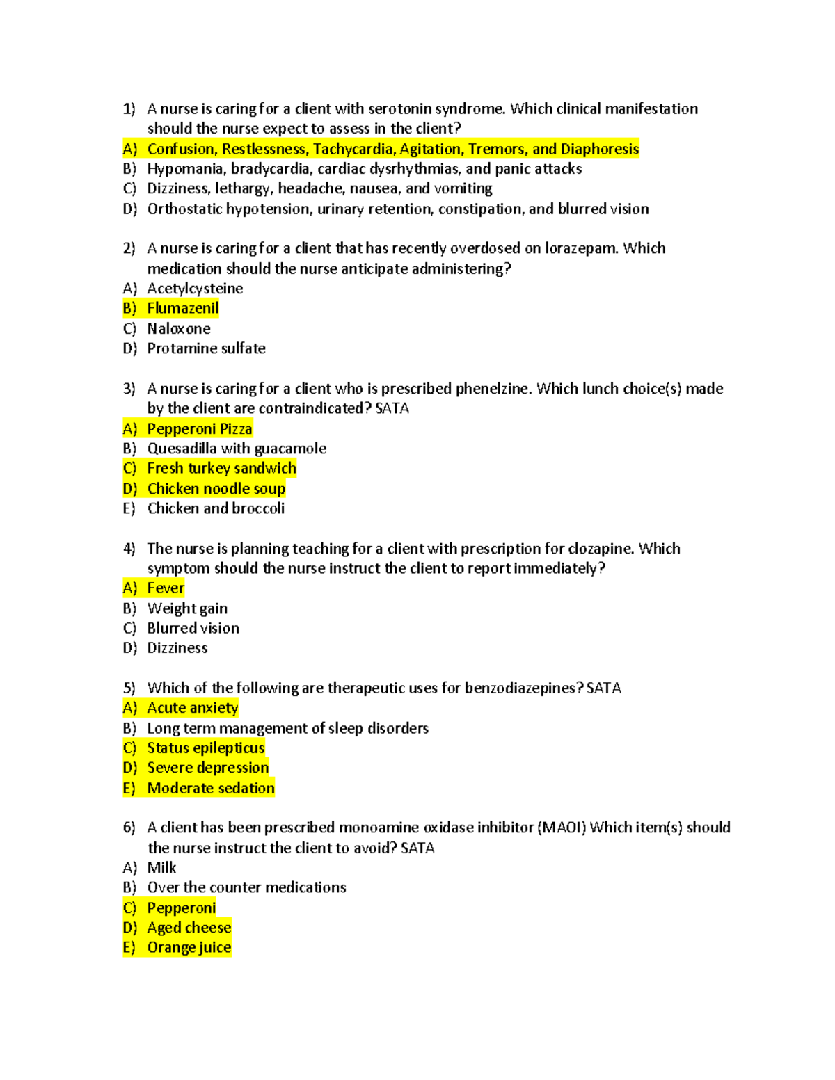 Pharm Quiz 4 - Study guide - A nurse is caring for a client with ...