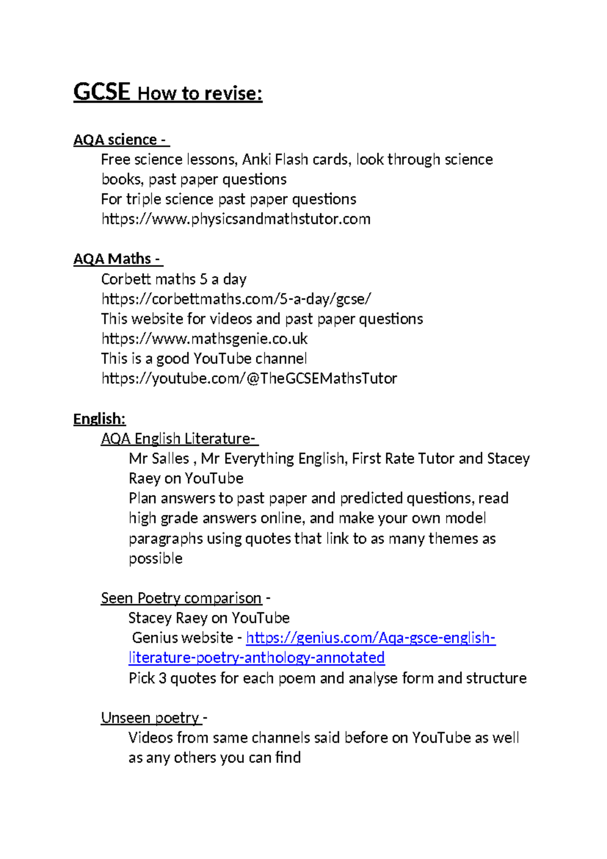 GCSE Resources - GCSE How to revise: AQA science - Free science lessons ...