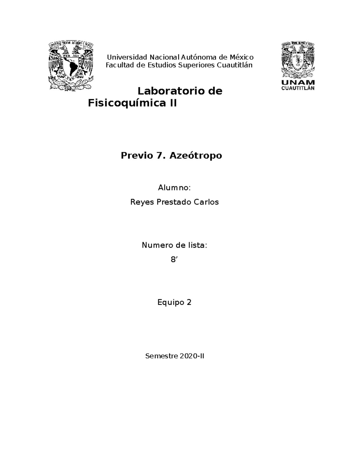 Azeotrtopo Previo Practica De Azeotropo De Laboratorio De Fisicoquimica 2 Universidad 8953