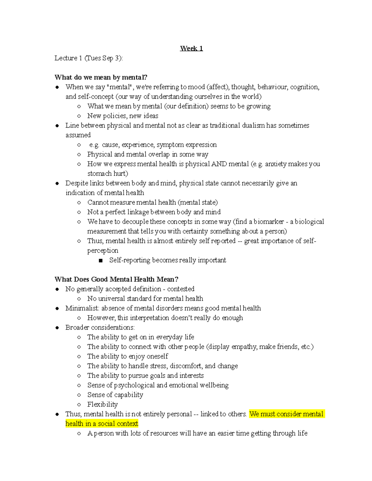 Hlthage 2GG3 Notes Week 1 Lecture 1 Tues Sep 3 What Do We Mean By