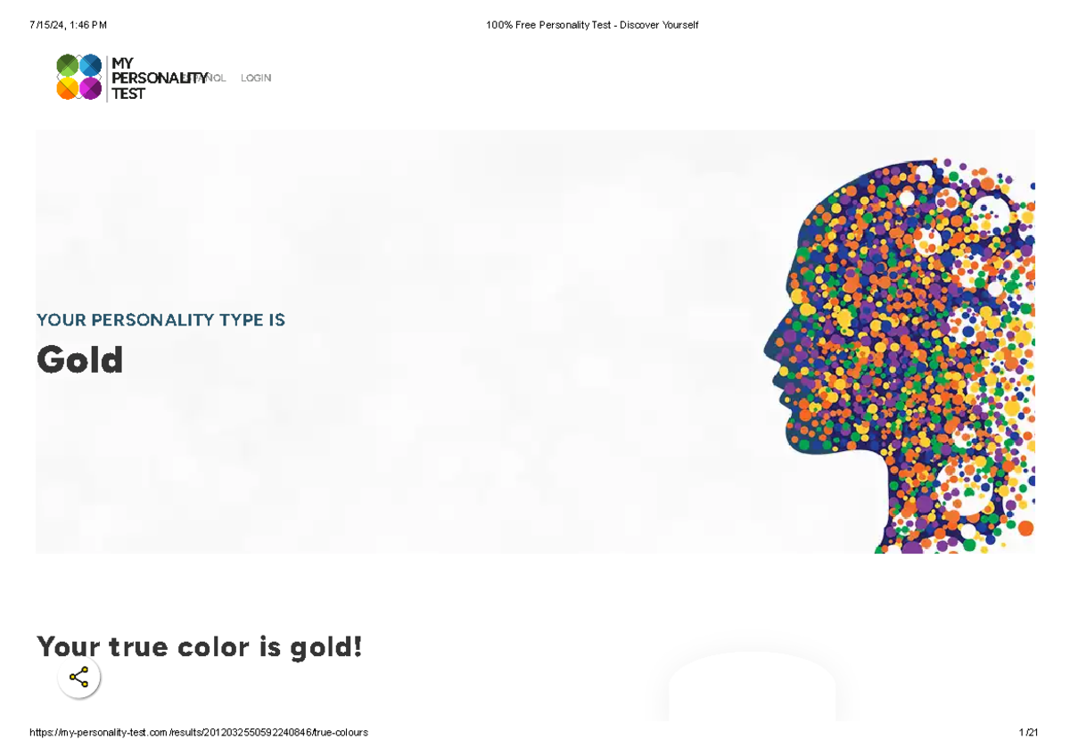 100% Free Personality Test - Discover Yourself - JSS-1001 - Your true ...