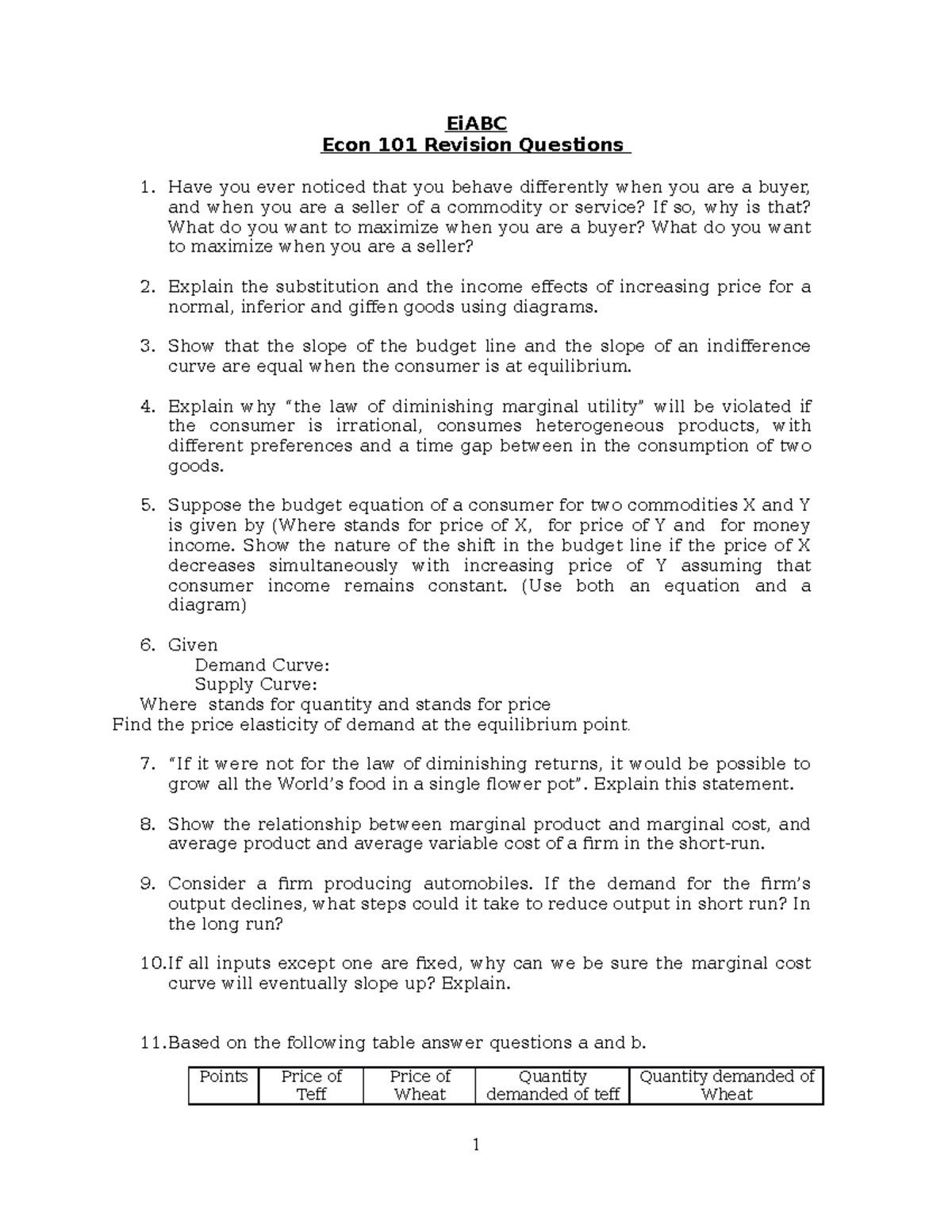 Econ101Revie Questions Nov 2013 - EiABC Econ 101 Revision Questions ...