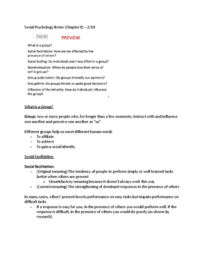 Sociology Notes Chapter 3 - Sociology Notes – Chapter 3 Socialization ...
