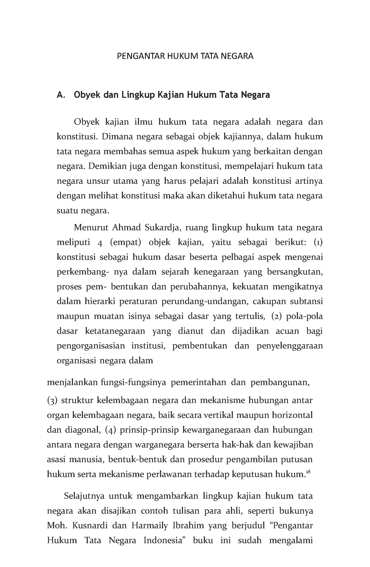 Pengantar Hukum Tata Negara Pengantar Hukum Tata Negara A Obyek Dan