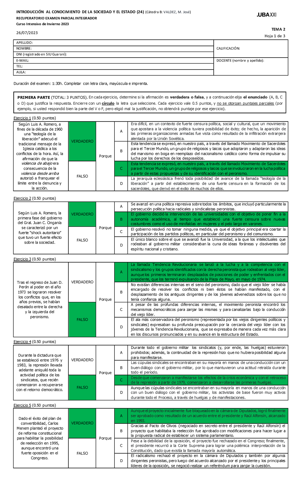 ICSE B CII 2023 Recuperatorio Tema 2 Claves De Corrección - INTRODUCCI ...