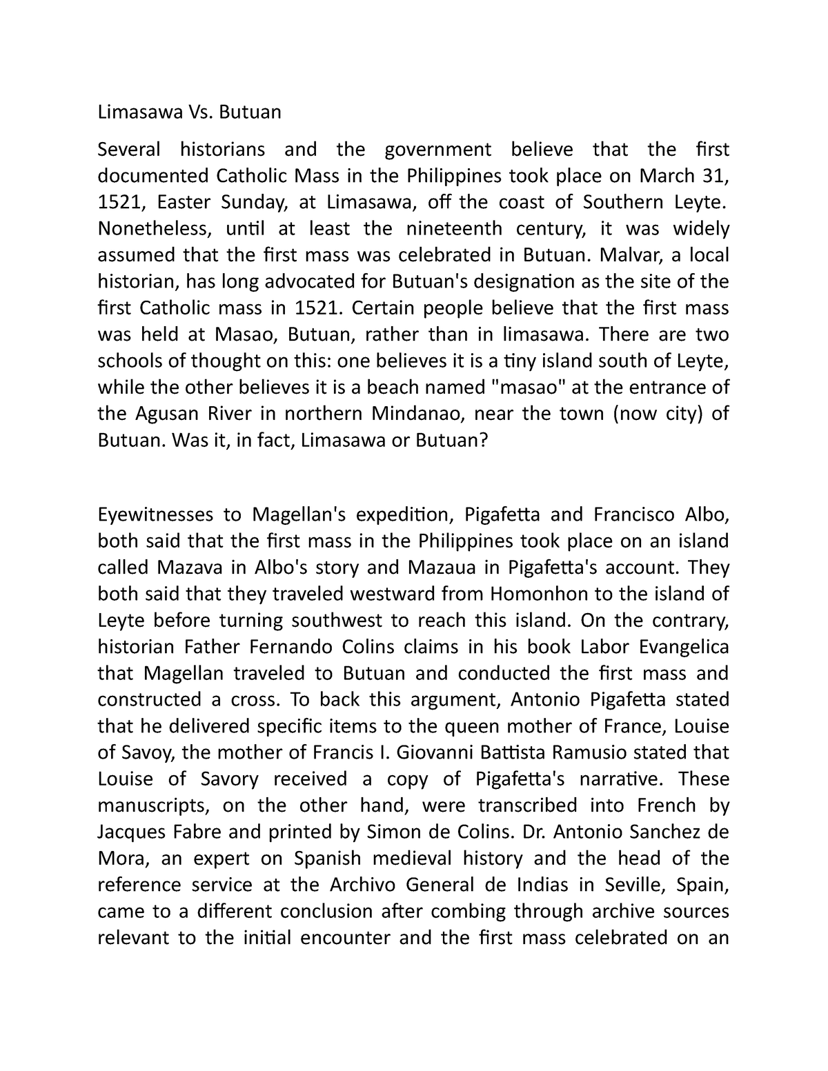 limasawa-vs-butuan-position-paper-limasawa-vs-butuan-several