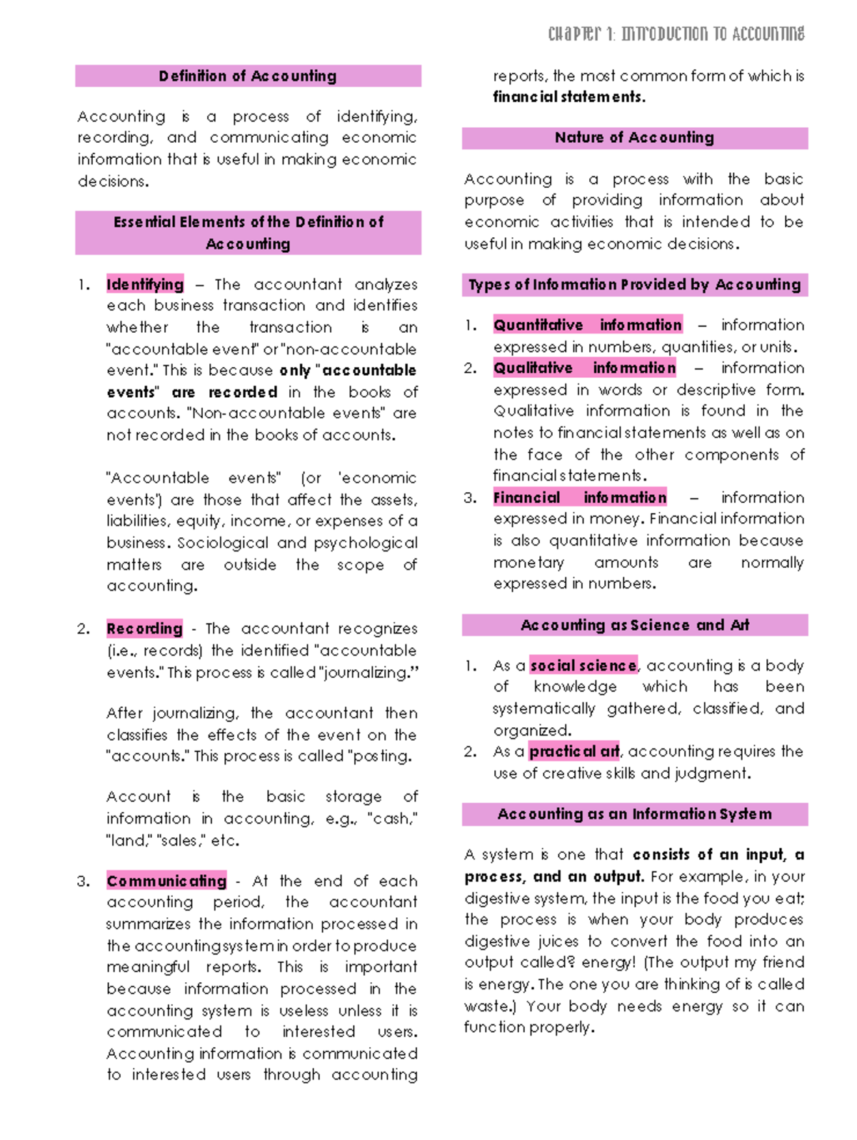 Accounting Definition - Definition of Accounting Accounting is a ...