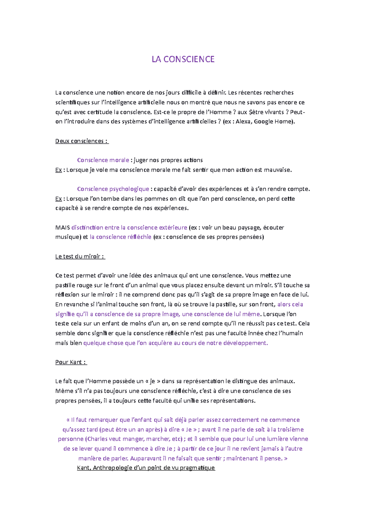 dissertation la conscience pdf