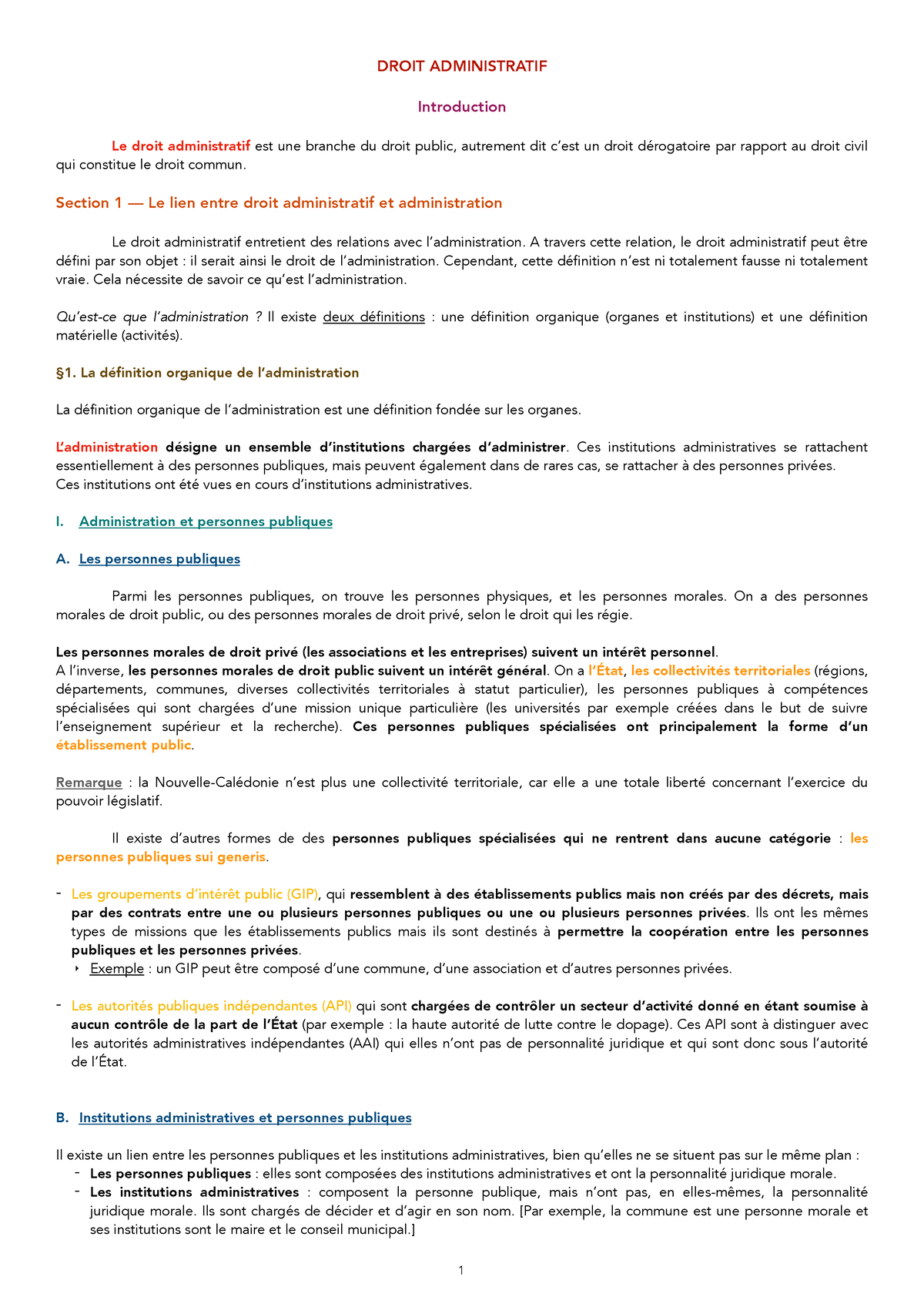 Droit-administratif-S3 - DROIT ADMINISTRATIF Introduction Le Droit ...