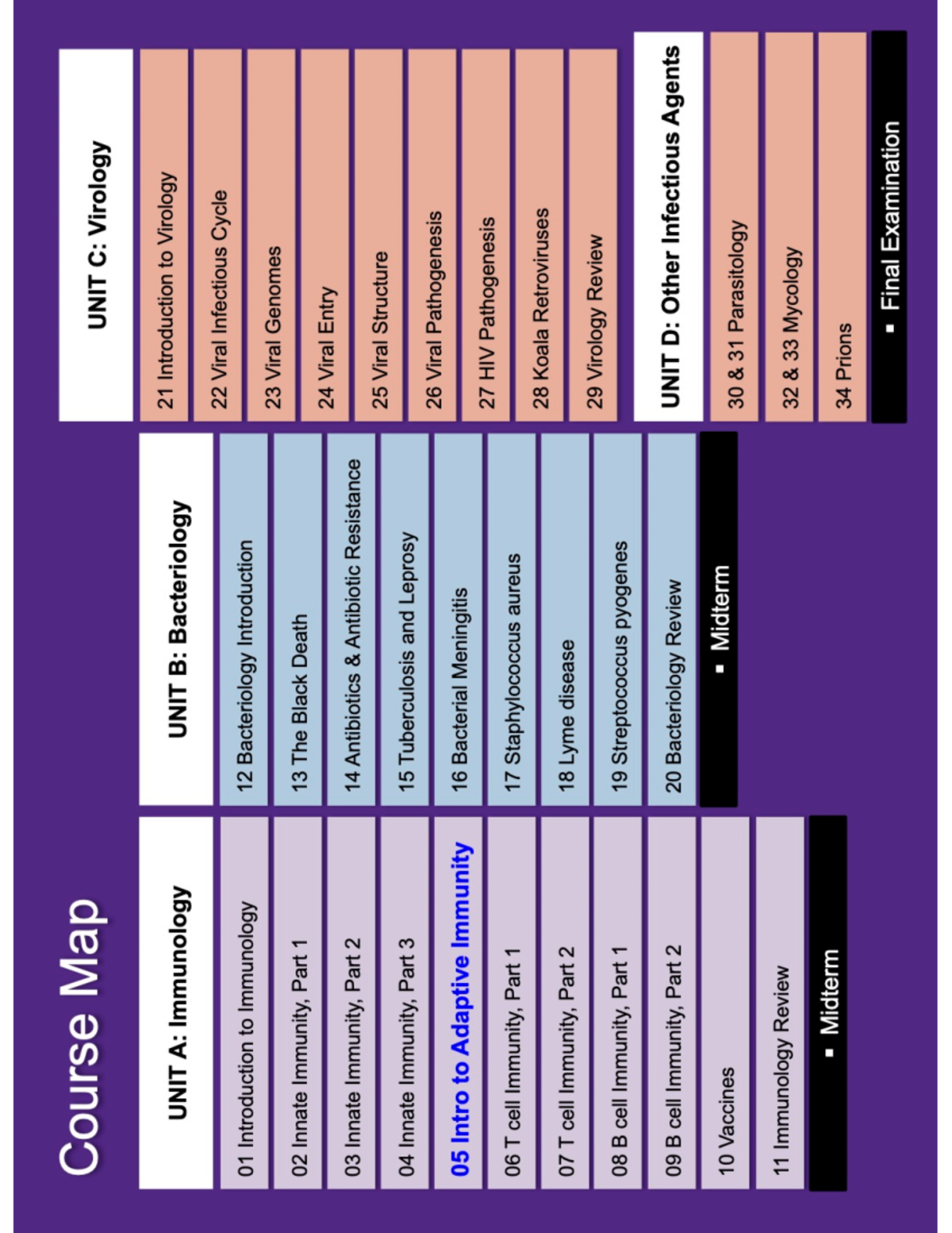 Course map - Summary Microbiology and Immunology - MicroImm 2500 - Studocu
