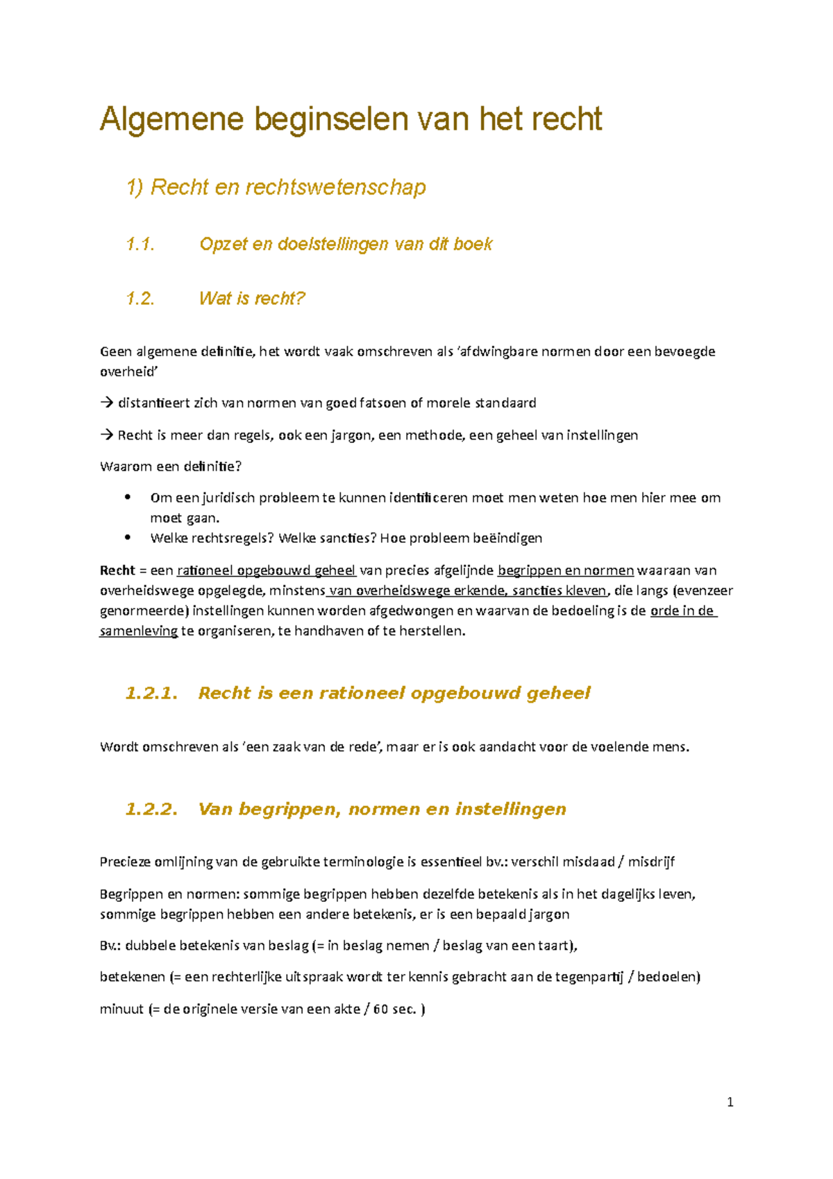 Algemene Beginselen Van Het Recht Powerpoint + Boek + Lesnotities ...