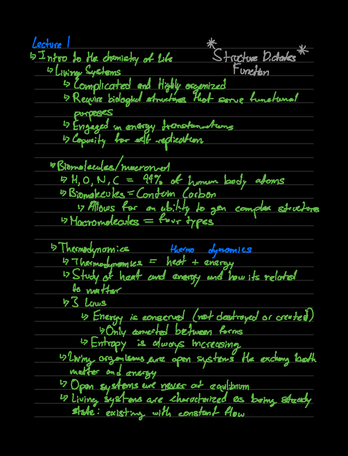 Bio Chem 410 Exam 1 Lecture Notes - Lecture I Intro to the chemistry of ...