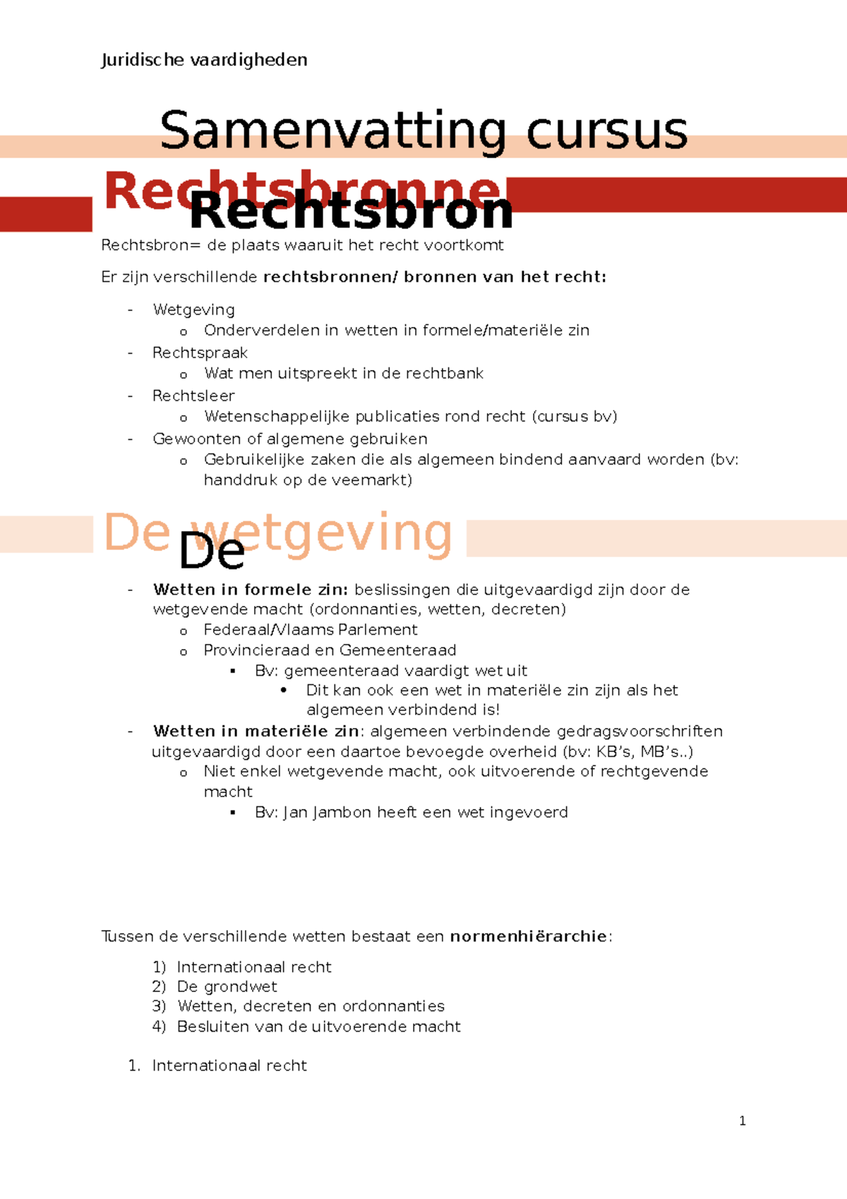 Cursus Samenvatting Methodiek Juridische Vaardigheden - Samenvatting ...