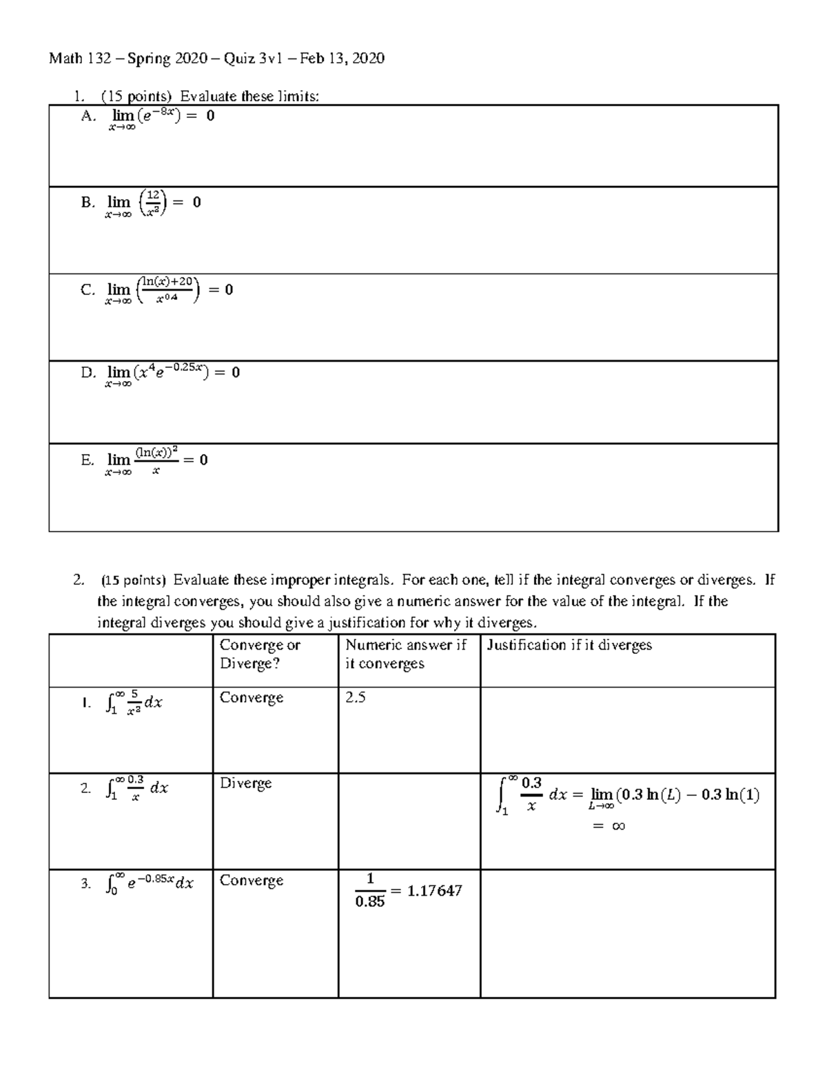 Third Quiz 2020 Warning Tt Undefined Function 32 Math 132 Spring 2020 Quiz 3v1 Feb 13 Third Quiz 2020 Warning Tt Undefined Function 32 Math 132 Spring 2020 Quiz 3v1 Feb 13